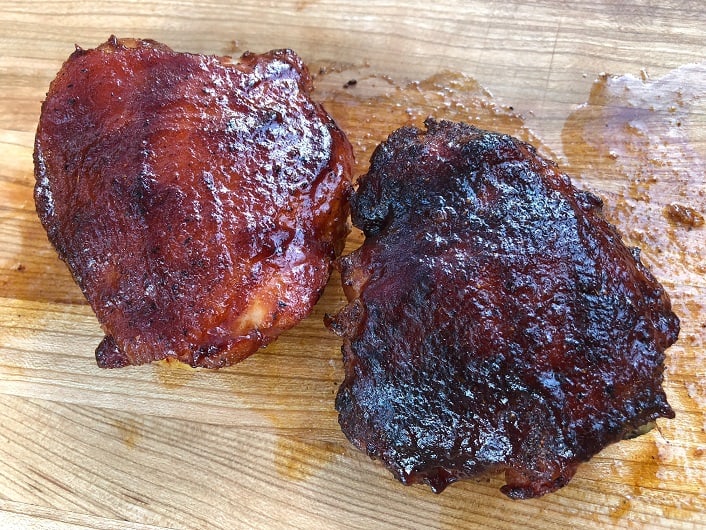 smoked chicken thighs temperature