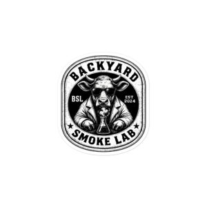 Backyard Smoke Lab Bull Scientist Die-Cut Sticker 4x4