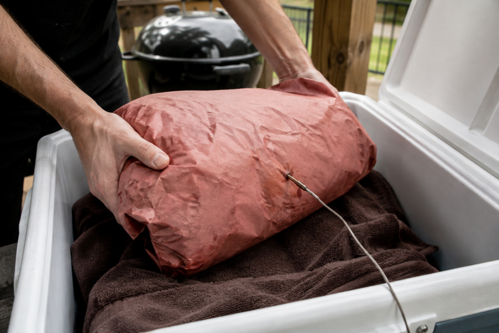 rest brisket in cooler
