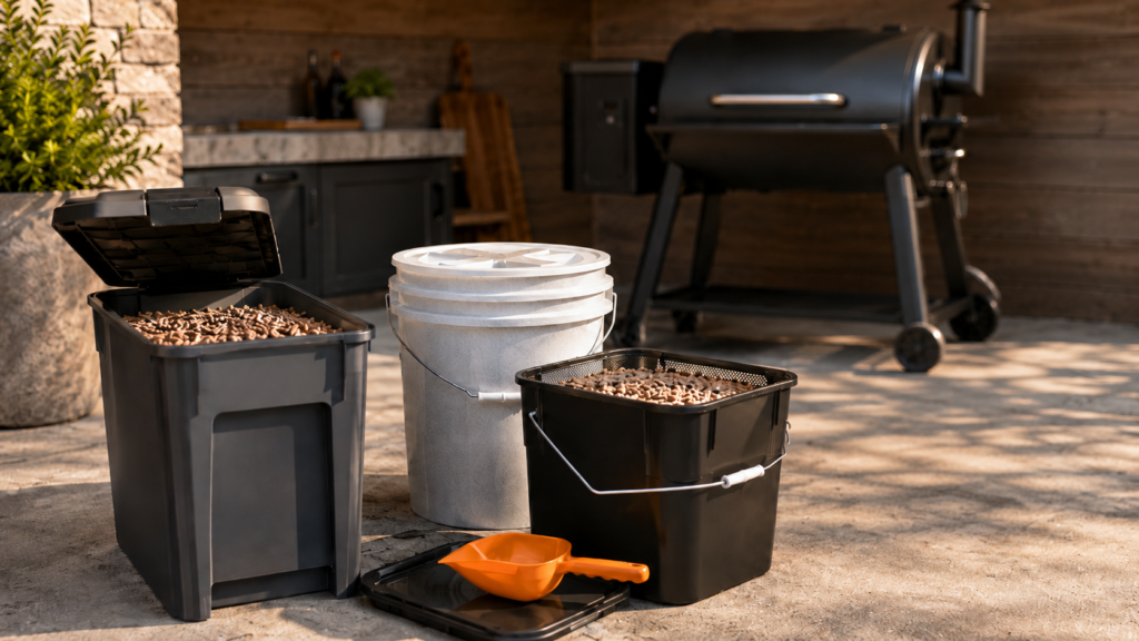 best wood pellet storage containers